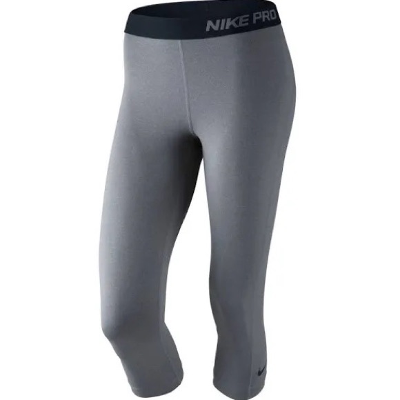 Womens Nike Pro Capri Grey M - Picture 1 of 8